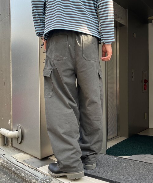 CIAOPANIC(チャオパニック)の「ツイルカーブカーゴパンツ(カーゴパンツ・メンズ・ベージュ/ブラック・LARGE/MEDIUM)」の5枚目の写真