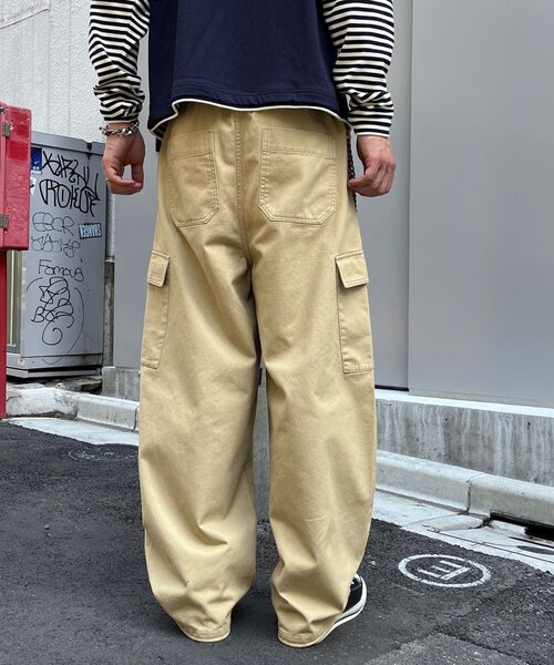 CIAOPANIC(チャオパニック)の「ツイルカーブカーゴパンツ(カーゴパンツ・メンズ・ベージュ/ブラック・LARGE/MEDIUM)」の13枚目の写真