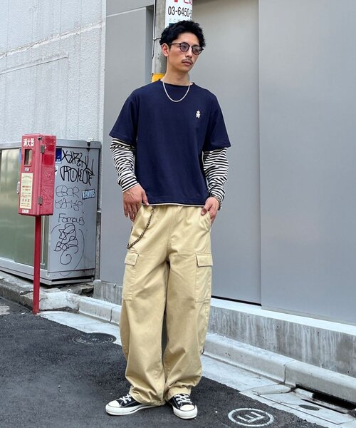 CIAOPANIC(チャオパニック)の「ツイルカーブカーゴパンツ(カーゴパンツ・メンズ・ベージュ/ブラック・LARGE/MEDIUM)」の14枚目の写真