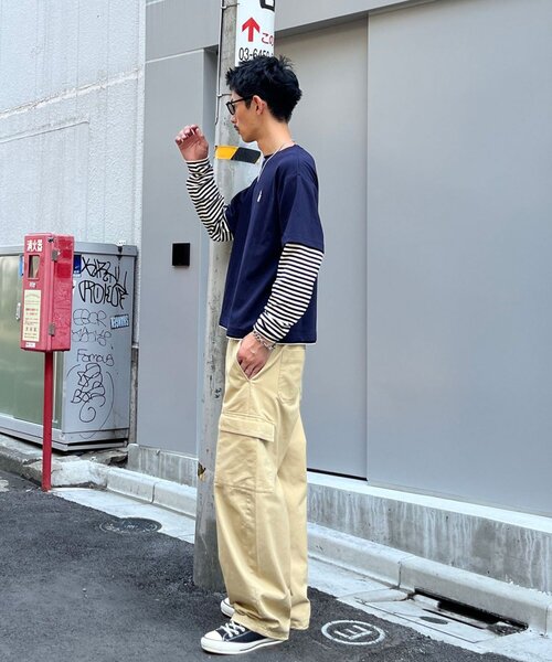 CIAOPANIC(チャオパニック)の「ツイルカーブカーゴパンツ(カーゴパンツ・メンズ・ベージュ/ブラック・LARGE/MEDIUM)」の15枚目の写真