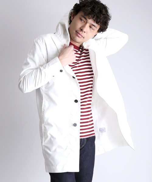 Denime(ドゥニーム)の「POLY/NYLON MODS COAT/ポリエステル・ナイロンモッズコート(モッズコート・メンズ・オリーブ/オフホワイト・MEDIUM/LARGE)」の14枚目の写真