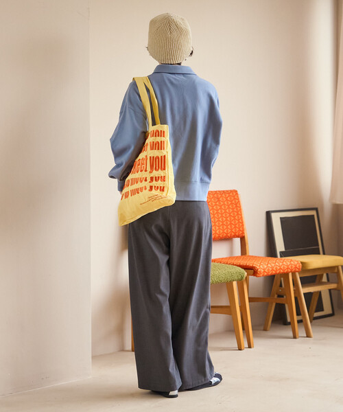 FREAK'S STORE(フリークスストア)の「FRUIT OF THE LOOM×FREAK'S STORE/フルーツオブザルーム 別注 ハーフジップスウェット(Tシャツ/カットソー・レディース・イエロー/サックスブルー/ライトグレー・フリ-)」の7枚目の写真