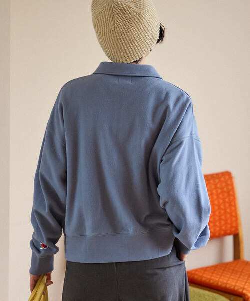 FREAK'S STORE(フリークスストア)の「FRUIT OF THE LOOM×FREAK'S STORE/フルーツオブザルーム 別注 ハーフジップスウェット(Tシャツ/カットソー・レディース・イエロー/サックスブルー/ライトグレー・フリ-)」の14枚目の写真