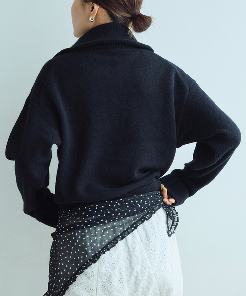 IENA LA BOUCLE(イエナラブークル)の「《追加》IENA LA BOUCLE ZIP プルオーバー(ニット/セーター・レディース・チャコールグレー/ブラック・FREE)」の5枚目の写真