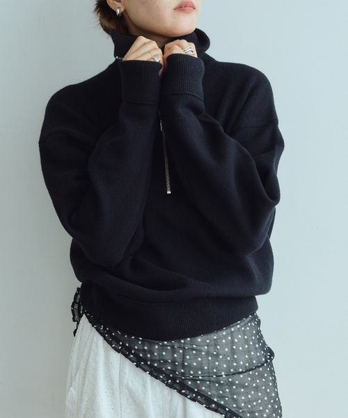 IENA LA BOUCLE(イエナラブークル)の「《追加》IENA LA BOUCLE ZIP プルオーバー(ニット/セーター・レディース・チャコールグレー/ブラック・FREE)」の7枚目の写真