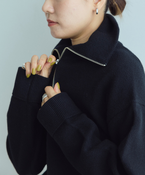 IENA LA BOUCLE(イエナラブークル)の「《追加》IENA LA BOUCLE ZIP プルオーバー(ニット/セーター・レディース・チャコールグレー/ブラック・FREE)」の8枚目の写真