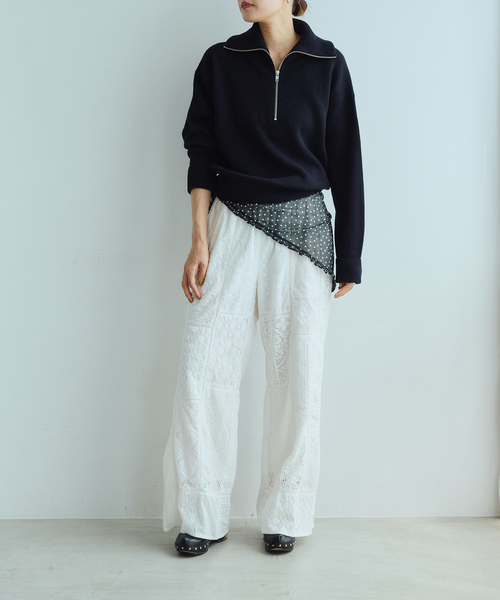IENA LA BOUCLE(イエナラブークル)の「《追加》IENA LA BOUCLE ZIP プルオーバー(ニット/セーター・レディース・チャコールグレー/ブラック・FREE)」の9枚目の写真