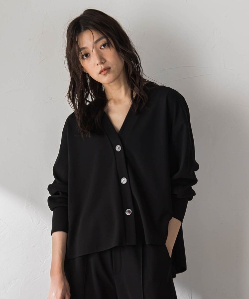 MAYSON GREY(メイソングレイ)の「NEW叶えるカットカーディガン(Tシャツ/カットソー・レディース・ブラック/オフホワイト/ベージュ・M)」の3枚目の写真
