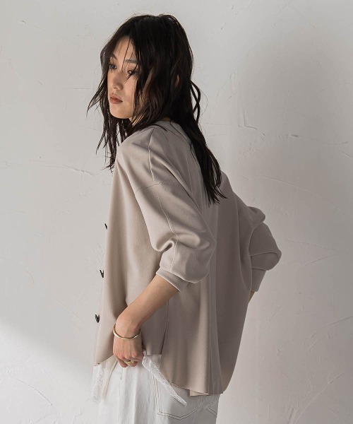 MAYSON GREY(メイソングレイ)の「NEW叶えるカットカーディガン(Tシャツ/カットソー・レディース・ブラック/オフホワイト/ベージュ・M)」の16枚目の写真