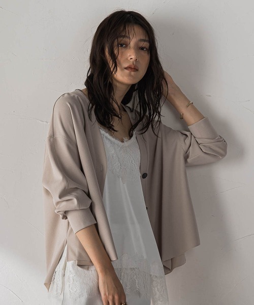 MAYSON GREY(メイソングレイ)の「NEW叶えるカットカーディガン(Tシャツ/カットソー・レディース・ブラック/オフホワイト/ベージュ・M)」の14枚目の写真