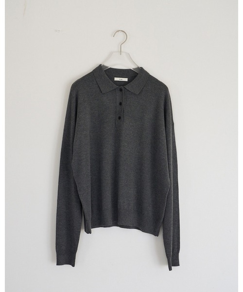 anuke(アンヌーク)の「Highgauge Polo Tops(Tシャツ/カットソー・レディース・ブラウン/チャコールグレー・FREE)」の8枚目の写真