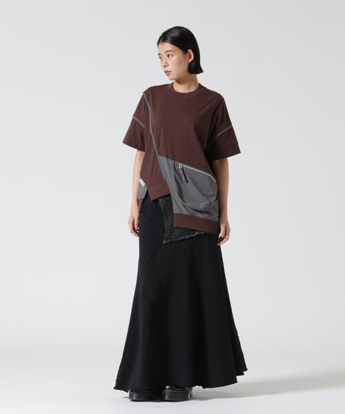 AULA AILA(アウラアイラ)の「AULA AILA/アウラアイラ/DENIM SWEAT DOCKING FLARE SKIRT(スカート・レディース・ブラック/ブルー系その他3・0)」の5枚目の写真