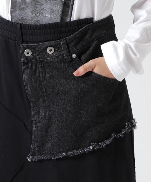 AULA AILA(アウラアイラ)の「AULA AILA/アウラアイラ/DENIM SWEAT DOCKING FLARE SKIRT(スカート・レディース・ブラック/ブルー系その他3・0)」の9枚目の写真