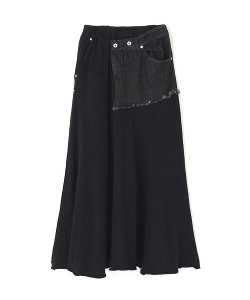 AULA AILA(アウラアイラ)の「AULA AILA/アウラアイラ/DENIM SWEAT DOCKING FLARE SKIRT(スカート・レディース・ブラック/ブルー系その他3・0)」の13枚目の写真