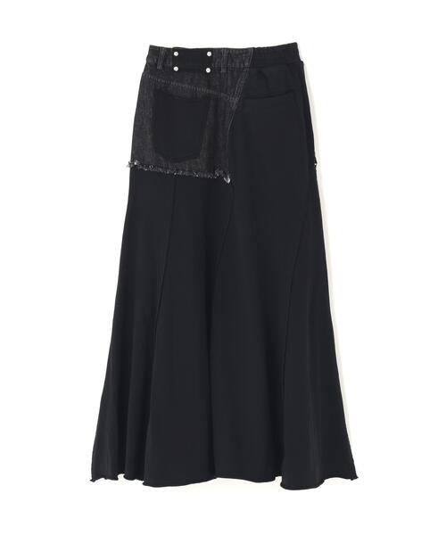 AULA AILA(アウラアイラ)の「AULA AILA/アウラアイラ/DENIM SWEAT DOCKING FLARE SKIRT(スカート・レディース・ブラック/ブルー系その他3・0)」の14枚目の写真