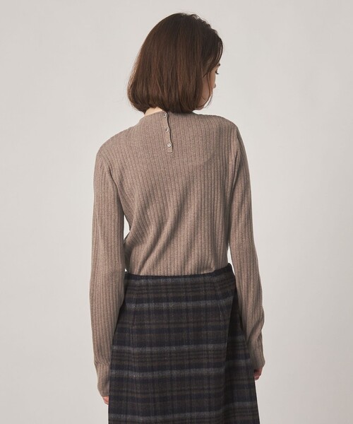 Steven Alan(スティーブンアラン)の「<Steven Alan>コットン カシミヤ ボトルネック ニット(ニット/セーター・レディース・モカ/オフホワイト/オリーブ/ネイビー・FREE)」の3枚目の写真