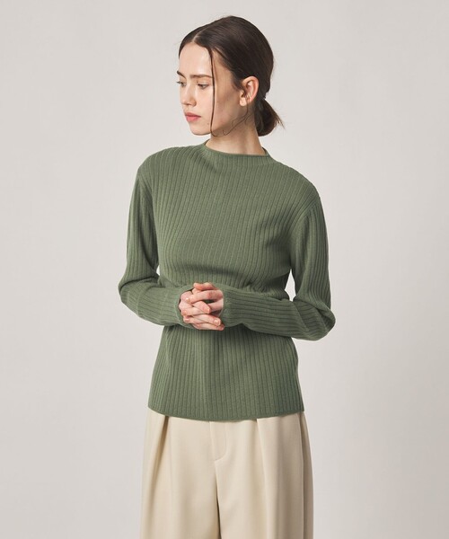 Steven Alan(スティーブンアラン)の「<Steven Alan>コットン カシミヤ ボトルネック ニット(ニット/セーター・レディース・モカ/オフホワイト/オリーブ/ネイビー・FREE)」の9枚目の写真