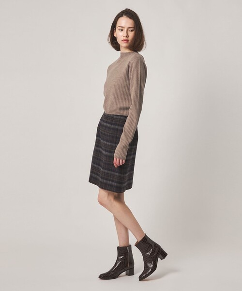 Steven Alan(スティーブンアラン)の「<Steven Alan>コットン カシミヤ ボトルネック ニット(ニット/セーター・レディース・モカ/オフホワイト/オリーブ/ネイビー・FREE)」の14枚目の写真