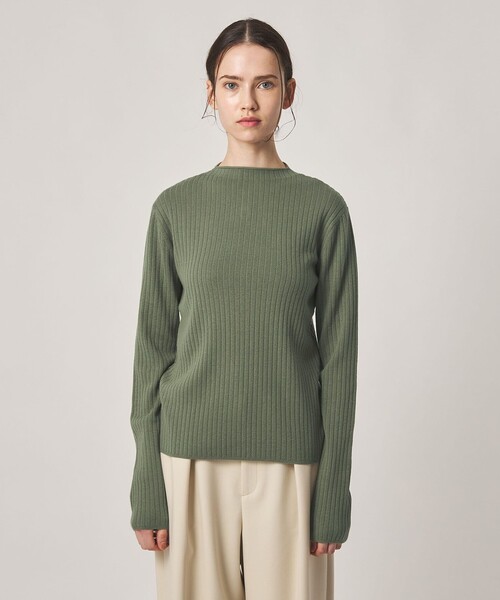 Steven Alan(スティーブンアラン)の「<Steven Alan>コットン カシミヤ ボトルネック ニット(ニット/セーター・レディース・モカ/オフホワイト/オリーブ/ネイビー・FREE)」の15枚目の写真