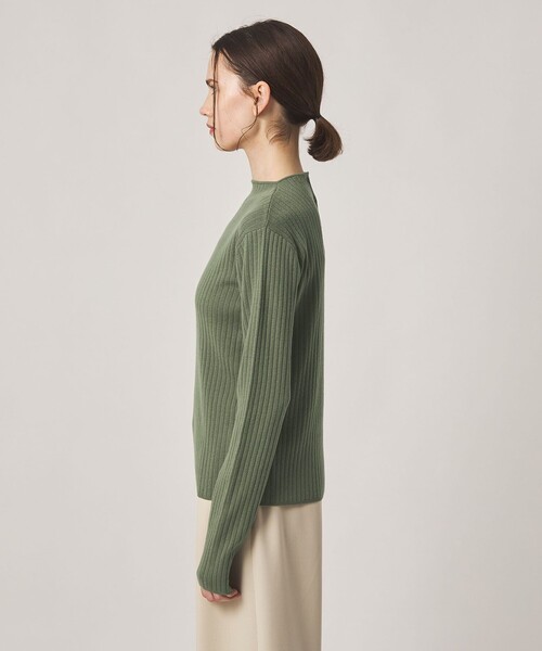Steven Alan(スティーブンアラン)の「<Steven Alan>コットン カシミヤ ボトルネック ニット(ニット/セーター・レディース・モカ/オフホワイト/オリーブ/ネイビー・FREE)」の16枚目の写真