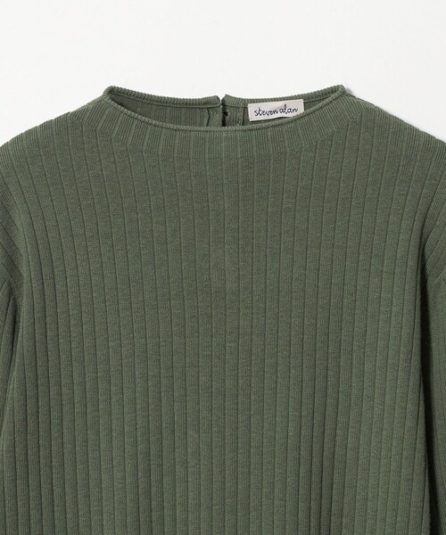 Steven Alan(スティーブンアラン)の「<Steven Alan>コットン カシミヤ ボトルネック ニット(ニット/セーター・レディース・モカ/オフホワイト/オリーブ/ネイビー・FREE)」の5枚目の写真