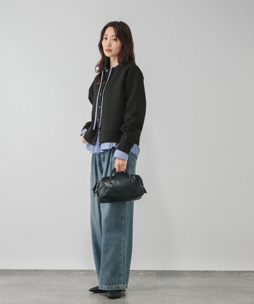 GLOBAL WORK(グローバルワーク)の「ダンボールボタンカーディガン/1054554(カーディガン/ボレロ・レディース・ピンク系/ネイビー/ブラック/杢グレー・MEDIUM/LARGE)」の6枚目の写真