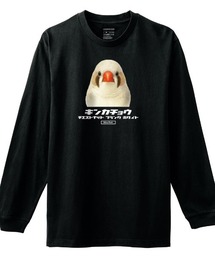 Moftique(モフティック) 長袖Tシャツ キンカチョウ CFW 鳥 ペット アニマル プリント 袖リブ ロンT レディース