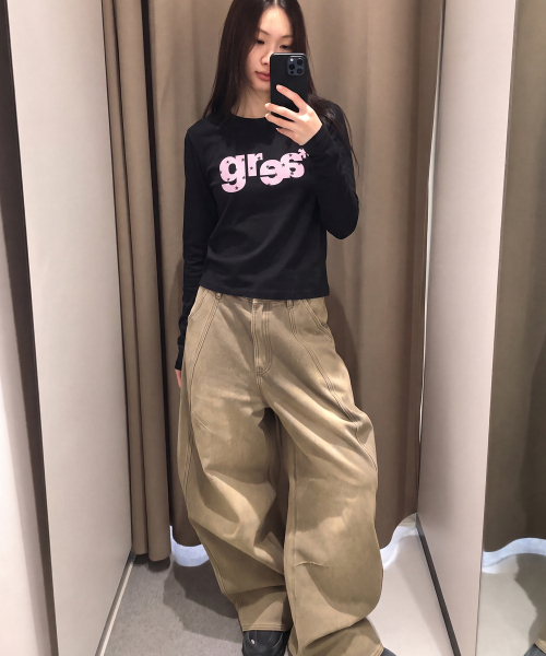 GRAVER（グレーバー）の「[UNISEX]GRAE-S WIDE STAR ロングスリーブ Tシャツ_3color（Tシャツ/カットソー・レディース・ホワイト・SMALL/MEDIUM/LARGE）」の3枚目の写真