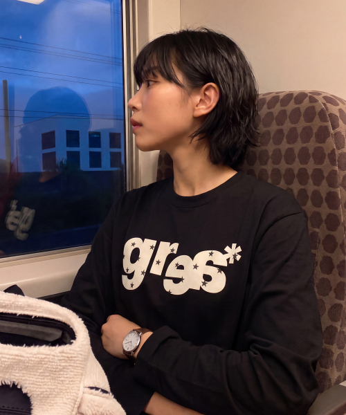 GRAVER（グレーバー）の「[UNISEX]GRAE-S WIDE STAR ロングスリーブ Tシャツ_3color（Tシャツ/カットソー・レディース・ホワイト・SMALL/MEDIUM/LARGE）」の5枚目の写真