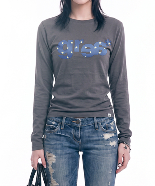 GRAVER（グレーバー）の「[UNISEX]GRAE-S WIDE STAR ロングスリーブ Tシャツ_3color（Tシャツ/カットソー・レディース・ホワイト・SMALL/MEDIUM/LARGE）」の6枚目の写真