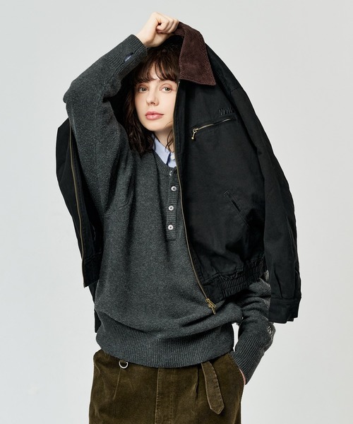 WETTEMPT（ウィテンプト）の「SULFUR DYED QUILTED TWILL BLOUSON / サルファーダイ キルティングツイルブルゾン（ブルゾン・メンズ・カーキ/ブラウン/ダークオリーブ/ブラック・SMALL/MEDIUM/LARGE）」の13枚目の写真