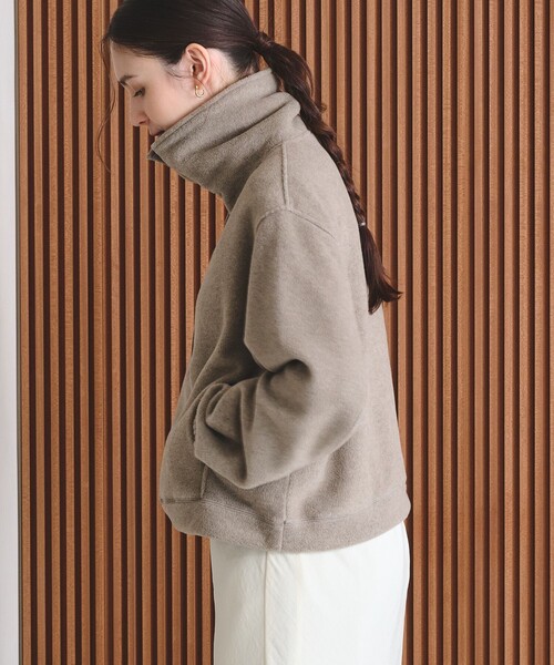 BEAUTY&YOUTH UNITED ARROWS(ビューティーアンドユースユナイテッドアローズ)の「フリース スナップ プルオーバー(Tシャツ/カットソー・レディース・ネイビー/オフホワイト/オレンジ/モカ・FREE)」の9枚目の写真