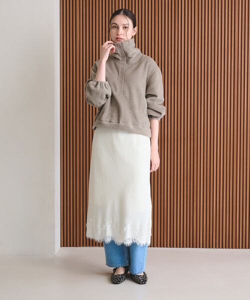 BEAUTY&YOUTH UNITED ARROWS(ビューティーアンドユースユナイテッドアローズ)の「フリース スナップ プルオーバー(Tシャツ/カットソー・レディース・ネイビー/オフホワイト/オレンジ/モカ・FREE)」の10枚目の写真