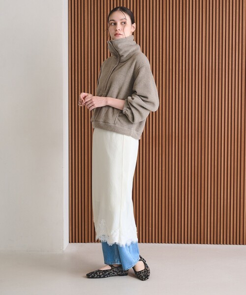 BEAUTY&YOUTH UNITED ARROWS(ビューティーアンドユースユナイテッドアローズ)の「フリース スナップ プルオーバー(Tシャツ/カットソー・レディース・ネイビー/オフホワイト/オレンジ/モカ・FREE)」の11枚目の写真