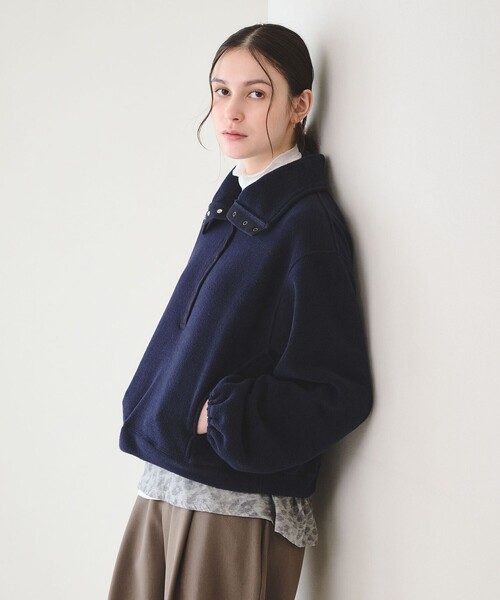 BEAUTY&YOUTH UNITED ARROWS(ビューティーアンドユースユナイテッドアローズ)の「フリース スナップ プルオーバー(Tシャツ/カットソー・レディース・ネイビー/オフホワイト/オレンジ/モカ・FREE)」の12枚目の写真