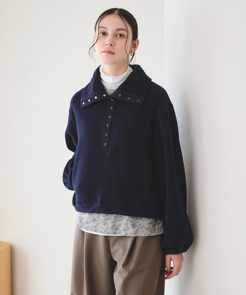 BEAUTY&YOUTH UNITED ARROWS(ビューティーアンドユースユナイテッドアローズ)の「フリース スナップ プルオーバー(Tシャツ/カットソー・レディース・ネイビー/オフホワイト/オレンジ/モカ・FREE)」の14枚目の写真