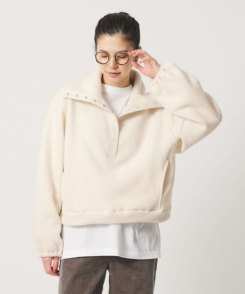 BEAUTY&YOUTH UNITED ARROWS(ビューティーアンドユースユナイテッドアローズ)の「フリース スナップ プルオーバー(Tシャツ/カットソー・レディース・ネイビー/オフホワイト/オレンジ/モカ・FREE)」の17枚目の写真