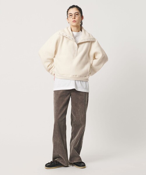 BEAUTY&YOUTH UNITED ARROWS(ビューティーアンドユースユナイテッドアローズ)の「フリース スナップ プルオーバー(Tシャツ/カットソー・レディース・ネイビー/オフホワイト/オレンジ/モカ・FREE)」の19枚目の写真