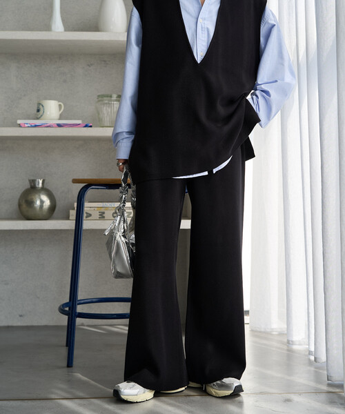 FREAK'S STORE（フリークスストア）の「限定展開　Vネック ニットベスト セットアップ(ベスト・パンツ)（その他パンツ・レディース・ブラック/ベージュ/ブラウン/グレー/ネイビー/ナチュラル・MEDIUM/SMALL）」の21枚目の写真