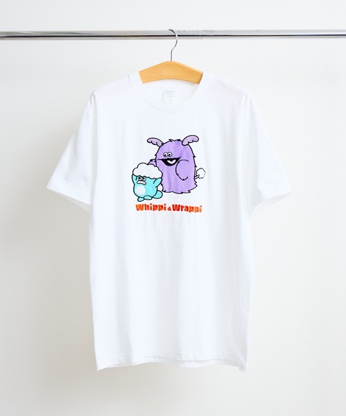 Paradise Picnic（パラダイスピクニック）の「【ホイッピ＆ラッピ 】アップリケＴシャツ（Tシャツ/カットソー・レディース・ホワイト/ブラック・FREE）」の2枚目の写真