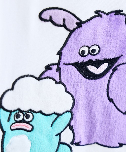 Paradise Picnic（パラダイスピクニック）の「【ホイッピ＆ラッピ 】アップリケＴシャツ（Tシャツ/カットソー・レディース・ホワイト/ブラック・FREE）」の6枚目の写真