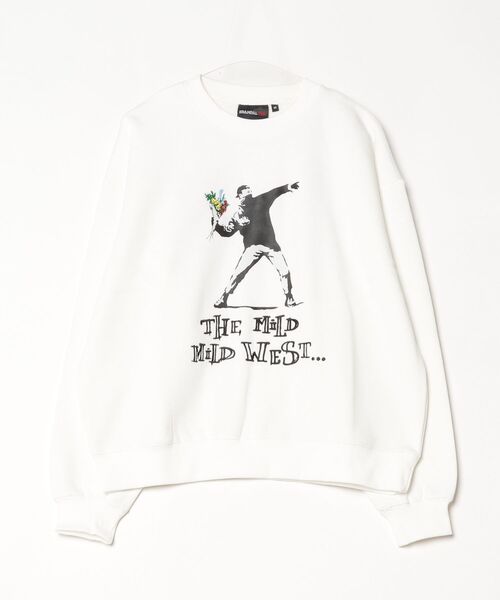 TETE HOMME(テットオム)の「【BRANDALISED/ブランダライズド】アソート グラフィックアート クルーネックスウェットプルオーバー(Tシャツ/カットソー・メンズ・ブラック系1/ブラック系2/ホワイト系1/ライトグレー系2/ライトグレー系1/ホワイト系2・MEDIUM/LARGE/X-LARGE)」の3枚目の写真