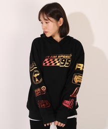 親子お揃い ディズニー カーズ 箔プリントパーカー 2111A
