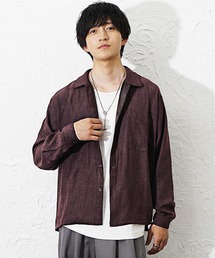 【MinoriTY】スウェードタッチオーバーシャツ メンズ 秋服 家庭洗濯可能