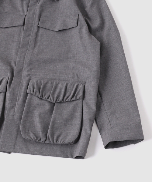 PULP/417EDIFICE(パルプフォーワンセブンエディフィス)の「SAGE NATION / セイジネーション FIELD JACKET BLACK LIGHT GREY(ミリタリージャケット・メンズ・グレー・SMALL)」の3枚目の写真