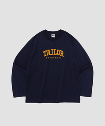TAILOR STUDIO（テーラースタジオ）の「エンビエル ハーフロゴ ロングスリーブ (ネイビー)（Tシャツ/カットソー）」