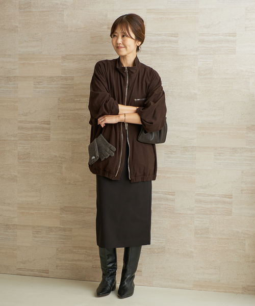 JANE SMITH / JOHN SMITH(ジェーンスミスジョンスミス)の「JANE SMITH / ジェーンスミス GARMENT DYED SILK NOIL ZIP ブルゾン(その他アウター・レディース・ブラウン・FREE)」の20枚目の写真