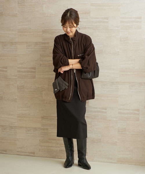 JANE SMITH / JOHN SMITH(ジェーンスミスジョンスミス)の「JANE SMITH / ジェーンスミス GARMENT DYED SILK NOIL ZIP ブルゾン(その他アウター・レディース・ブラウン・FREE)」の21枚目の写真