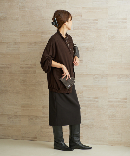 JANE SMITH / JOHN SMITH(ジェーンスミスジョンスミス)の「JANE SMITH / ジェーンスミス GARMENT DYED SILK NOIL ZIP ブルゾン(その他アウター・レディース・ブラウン・FREE)」の19枚目の写真
