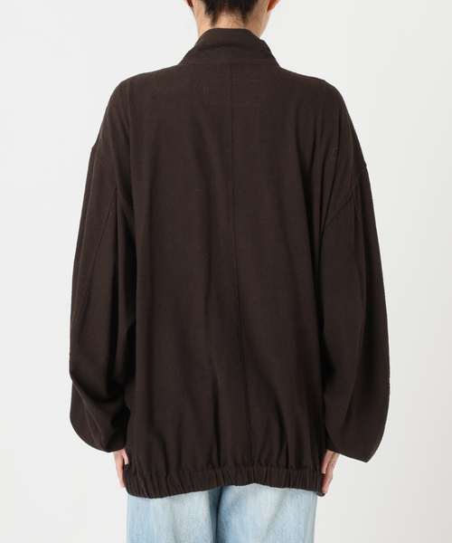 JANE SMITH / JOHN SMITH(ジェーンスミスジョンスミス)の「JANE SMITH / ジェーンスミス GARMENT DYED SILK NOIL ZIP ブルゾン(その他アウター・レディース・ブラウン・FREE)」の6枚目の写真